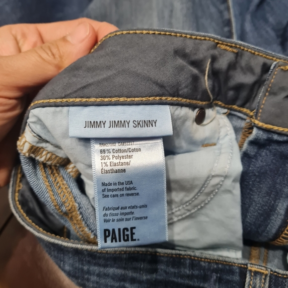 PAIGE Jimmy Jimmy Skinny Boyfriend Mid-rise Jeans Tag Size 28 - Picture 12 of 16